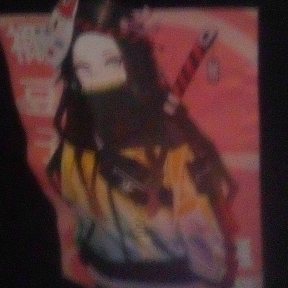 Small black T-shirt with anami on it